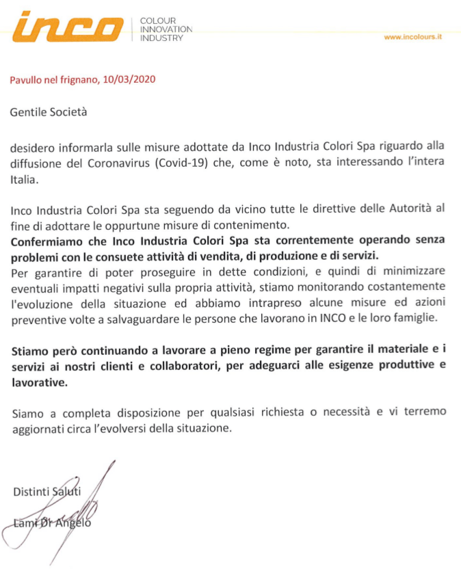 Comunicato Stampa INCO